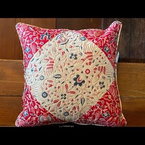 Unique Indonesian batik pillow covers set of 4, Red & Tan. Purchased in Indo